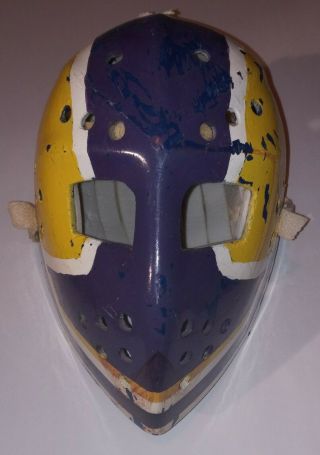 Vintage Jacques Plante Rare Plastic Molded Fibrosport Goalie Mask