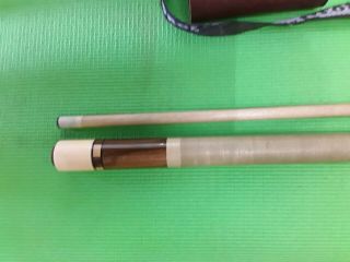 Old school vintage pool cue with wood inlays 19 or with case 2
