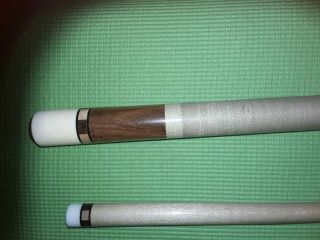 Old school vintage pool cue with wood inlays 19 or with case 5