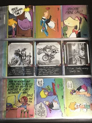 BLOOM COUNTY OUTLAND COMPLETE 100 CHROMIUM TRADING CARD SET BY BERKELE BREATHED 3