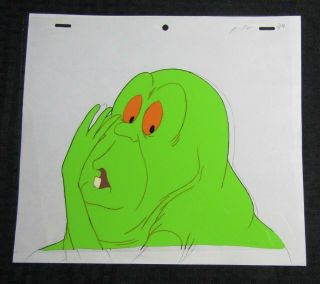 The Real Ghostbusters Cartoon Animation 10.  5x9 " Cel Slimer A - 12