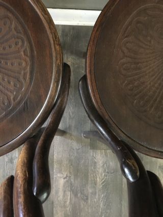 Antique Pair Mundus J&J Kohn Bentwood Chairs Bistro Cafe Parlor Thonet 5