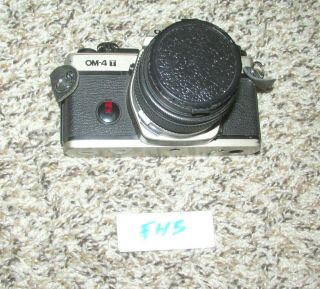 Vintage Olympus Om - 4t 35mm Slr Film Camera W/ 50mm Lens (fh5)