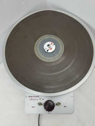 Vintage Rek - O - Kut Rondine Jr L34 Turntable - Platter - Mat