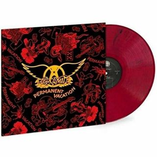 Aerosmith ‎permanent Vacation Limited Edition Red/black Marble Colored Vinyl Lp