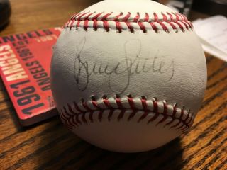 Bruce Sutter Autographed Mlb Signed Baseball Cubs Cardinals Hof