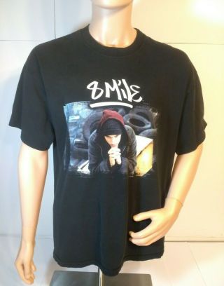 Vintage 2002 Eminem 8 Mile Movie Promo Rap Tee Shirt Size Xl Slim Shady