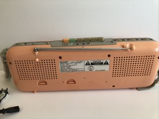 VTG SHARP PINK BOOMBOX QT - 50P AM/FM RADIO CASSETTE STRANGER THINGS - 6