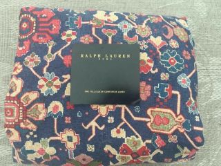 Ralph Lauren Orenta Navy Full / Queen Duvet / Comforter Cover Vintage