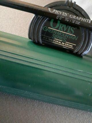 Vintage orvis green mountain spin rod with case 2