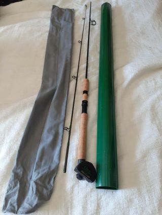 Vintage orvis green mountain spin rod with case 3