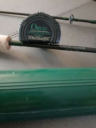Vintage orvis green mountain spin rod with case 5