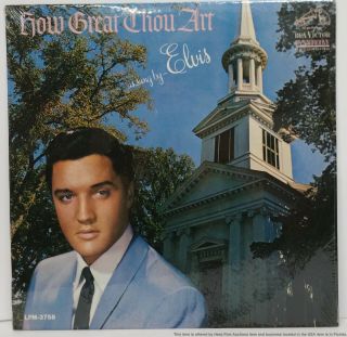 Elvis Presley Rca Victor Vinyl Lp Record How Great Thou Art Lpm - 3758