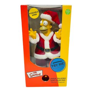 The Simpsons Christmas Large Talking Dancing Homer Simpson Santa Clause 2002
