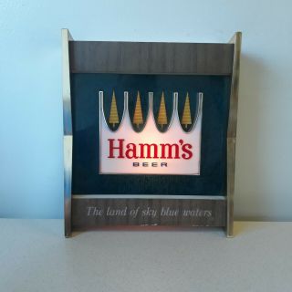 Vintage Hamms Beer Lighted Sign The Land Of Sky Blue Waters