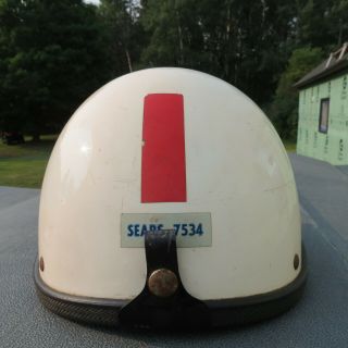 Vintage 1960 ' s BUCO Protector / Sears 7534 Motorcycle Half Helmet 5