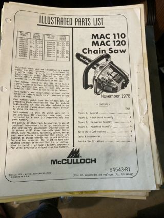 Vintage McCulloch Dealer Literature Stack 1950’s Thru 1970’s 5