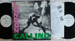 Rare & The Clash London Calling 1979 Cbs Uk 2xlps Inserts Classic Punk