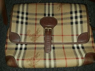 Preownd Vtg Burberry Bag.  9x11.  Made In London.  Guc
