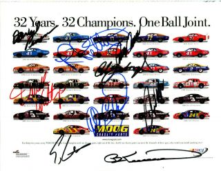 Nascar Cup Champions Hand Signed Autographed Unocal Advert