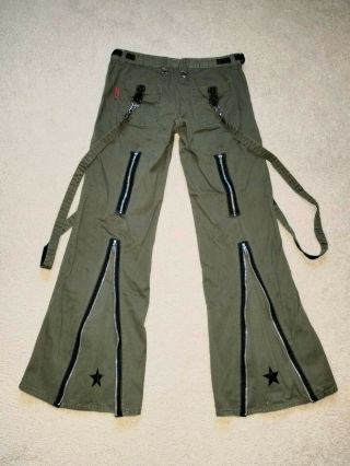 Hot Topic Tripp NYC Pants Army Green Vintage Size 11 2