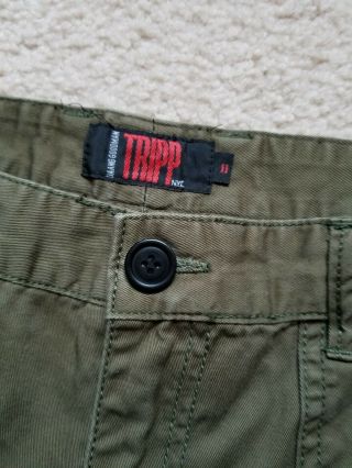 Hot Topic Tripp NYC Pants Army Green Vintage Size 11 3