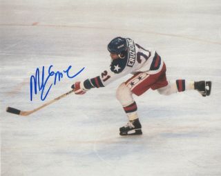 Mike Eruzione Signed Autograph Team Usa Hockey 1980 Olympics 8x10 Photo 2 Proof