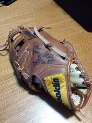Signed Baseball Glove,  Jim Mudcat Grant,  Franklin Field Master Right Hand Throw