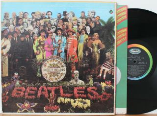 The Beatles Sgt Pepper Lp (capitol Mas 2653,  Orig 1967 Mono) Promo Punch,  Insert