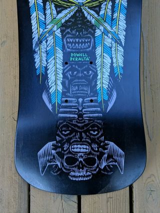 Nos Vintage 1989 Powell Peralta Skate Steve Saiz Feathers Totem 30.  5 X 10” 2