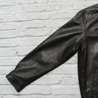 Vintage Polo Ralph Lauren Lambskin Leather Jacket Coat Size M Black 4