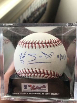 Sean Manaea Autograph Signed Romlb Baseball “no Hitter 4/21/18” Inscription