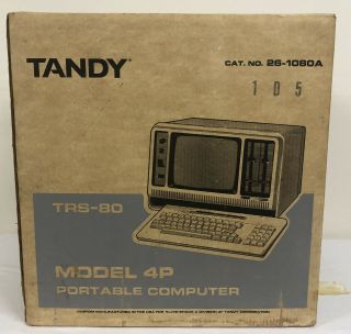 Vintage Tandy Radio Shack Trs - 80 Model 4p Portable Computer W/ Box