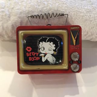 Betty Boop Tin Metal Lunch Box Tv Vandor Collectible Tin Vintage 1999 Antenna