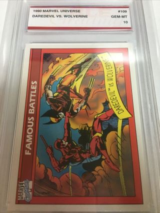 1990 Marvel Universe Daredevil Vs Wolverine Gem - Mt 10