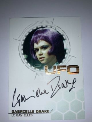 Gerry Anderson Ufo Series 3 Gabrielle Drake Gd1 Gold Foil Autograph Card