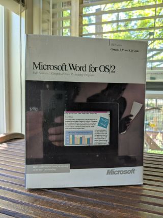 Vintage Software: Microsoft Word For Ibm Os/2 Version 1.  1,  1990,  And