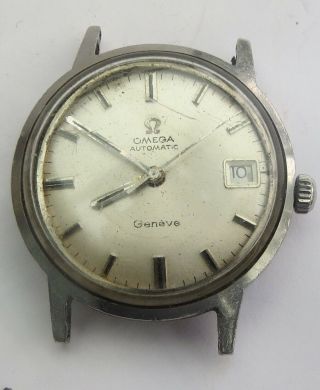 Vintage Gents Omega Automatic Geneve Wristwatch C.  1970 A/f