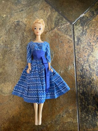 1958 Vintage Blonde Ponytail Barbie 3 In Let’s Dance Outfit 978