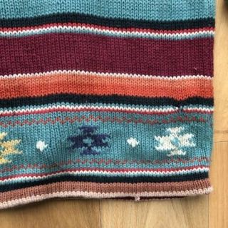 Rare Vintage Ralph Lauren Hand Knit Aztec Navajo Southwestern Country Cardigan 3
