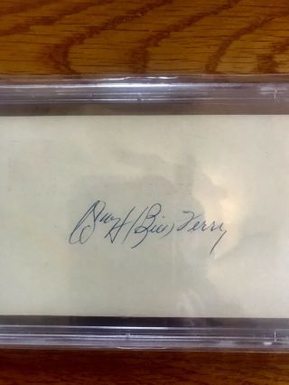 WILLIAM BILL TERRY Autograph Signature HOF Government Postcard GPC PSA 3