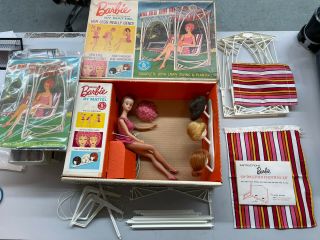 Vintage 1960s Mattel Miss Barbie Doll & Lawn Swing Instructions Etc Shape