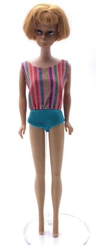 Vintage 1966 Titian American Girl Barbie Bendable Legs Red Hair Suit