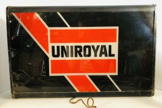 Vintage Rare Uniroyal Tire Light Up Plastic Sign Estate Find 27 x 17” 2