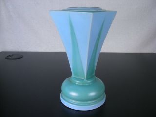 Roseville Art Pottery Futura Green Vase 392 - 10 
