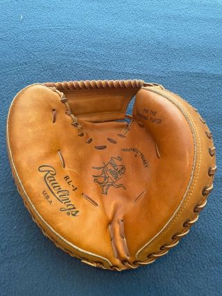 Vintage Rawlings Heart Of The Hide Pro Rl - 1 Fastback Catchers Glove Mitt Rht