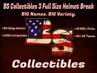 Los Angeles Rams Bs Collectibles Full Size Helmets 3 Box Break