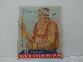 Rare Antique " The Prophet " Goudey Indian Chewing Gum Trading Card 34