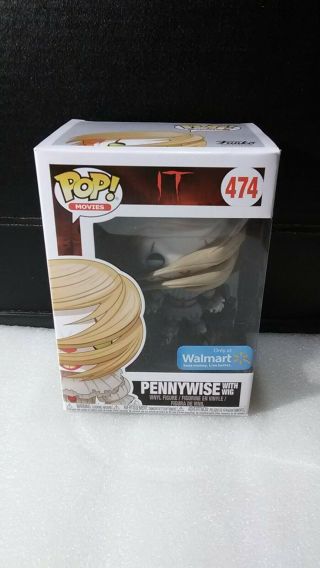 Funko Pop Movies: It 474 Pennywise With Wig Walmart Exclusive Blue Eye Version