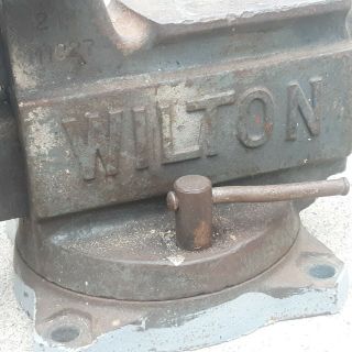 UNRESTORED VTG WILTON 645 BENCH VISE 5 IN JAW 32 lbs USA MADE WORKSHOP TOOL 5